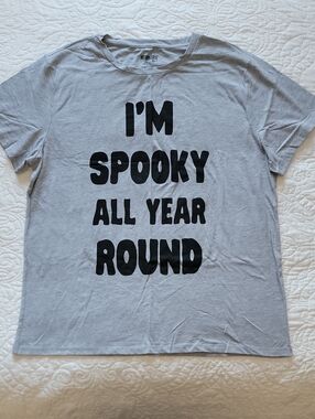 Mission Ridge Men's 2XL Grey T-Shirt "I'm Spooky All Year Round" NWOT Halloween